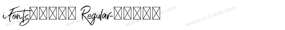 iFonts航天遨游体 Regular字体转换